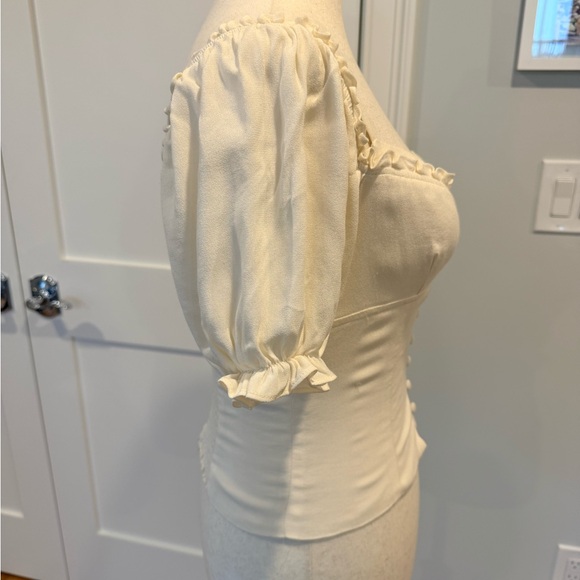 Reformation White Off-Shoulder Blouse - Picture 8 of 10